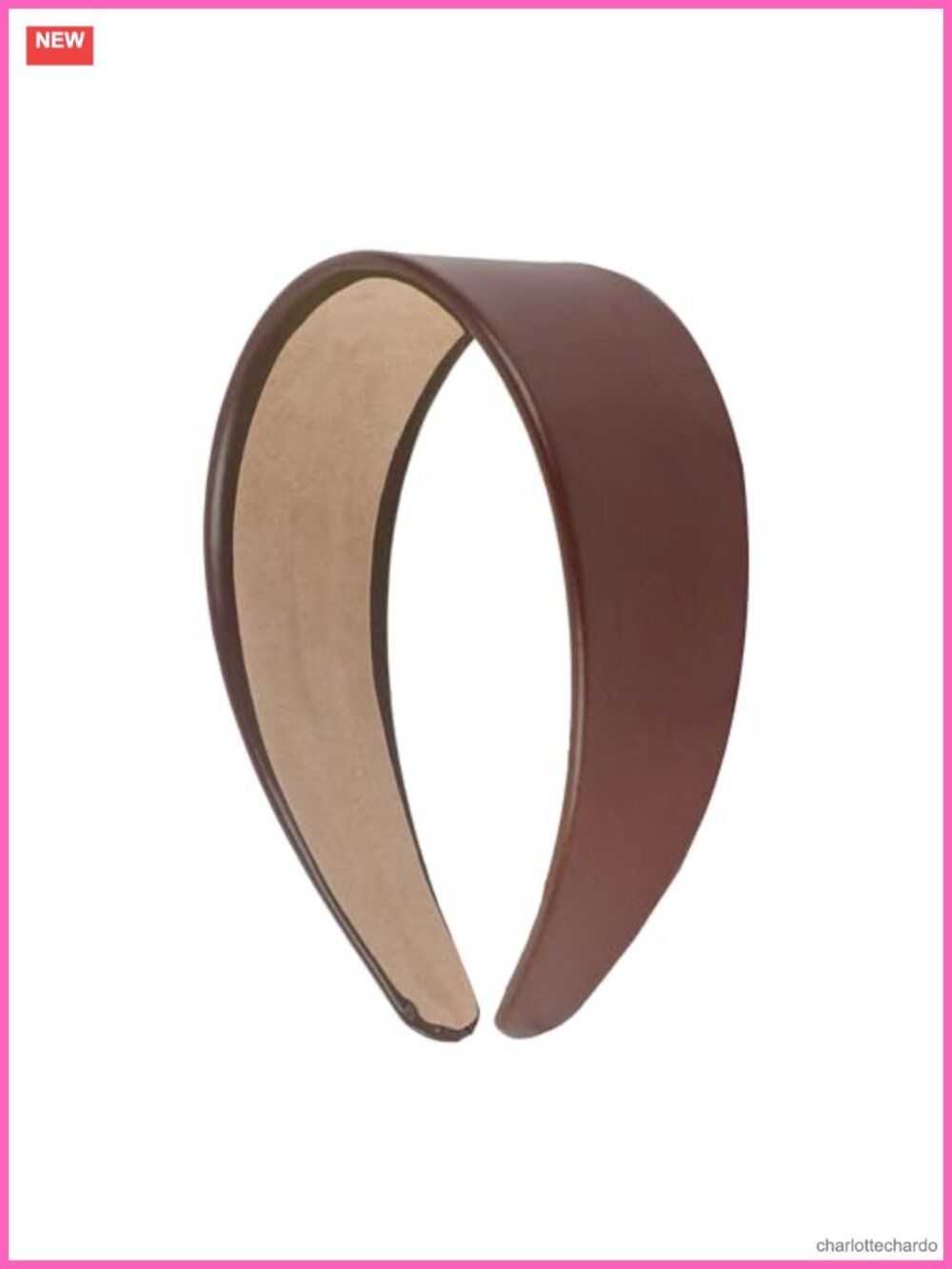 Vegan Leather Headband Non-Slip Wide 2 Inch Hair Accessory